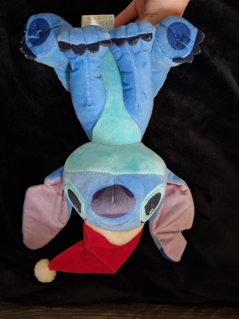 Disney Stitch knuffel met kerstmuts en geluid, Ophalen