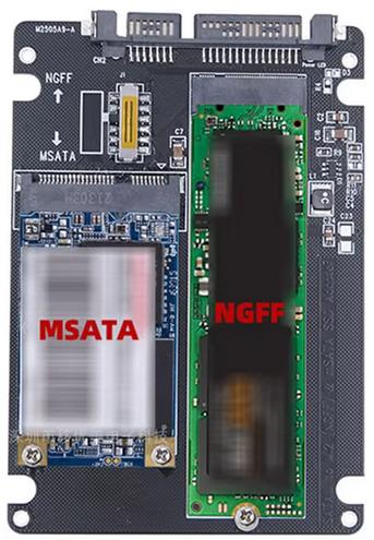 M.2 NGFF & mSata Multifunctionele adapter naar 2.5'' SSD, Ophalen of Verzenden, Nieuw, Laptop
