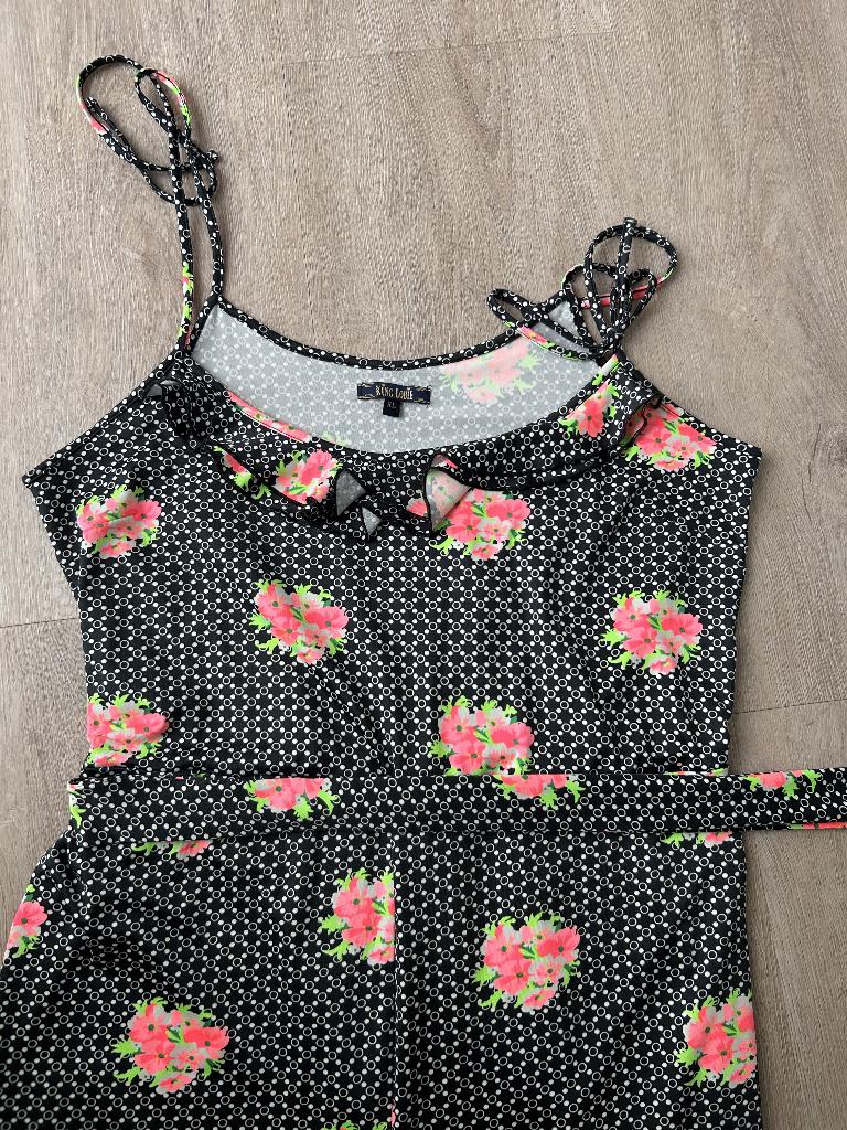 King Louie maat L mooie jumpsuit 1866, Kleding | Dames, Jumpsuits, Zwart, Maat 42/44 (L), Ophalen of Verzenden, Zo goed als nieuw