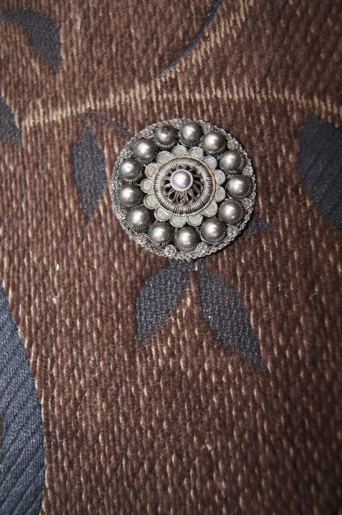 Zeeuwse Broche met filigraan en granulatie ( Zilver, Ophalen of Verzenden, Gebruikt, Zilver, Zilver