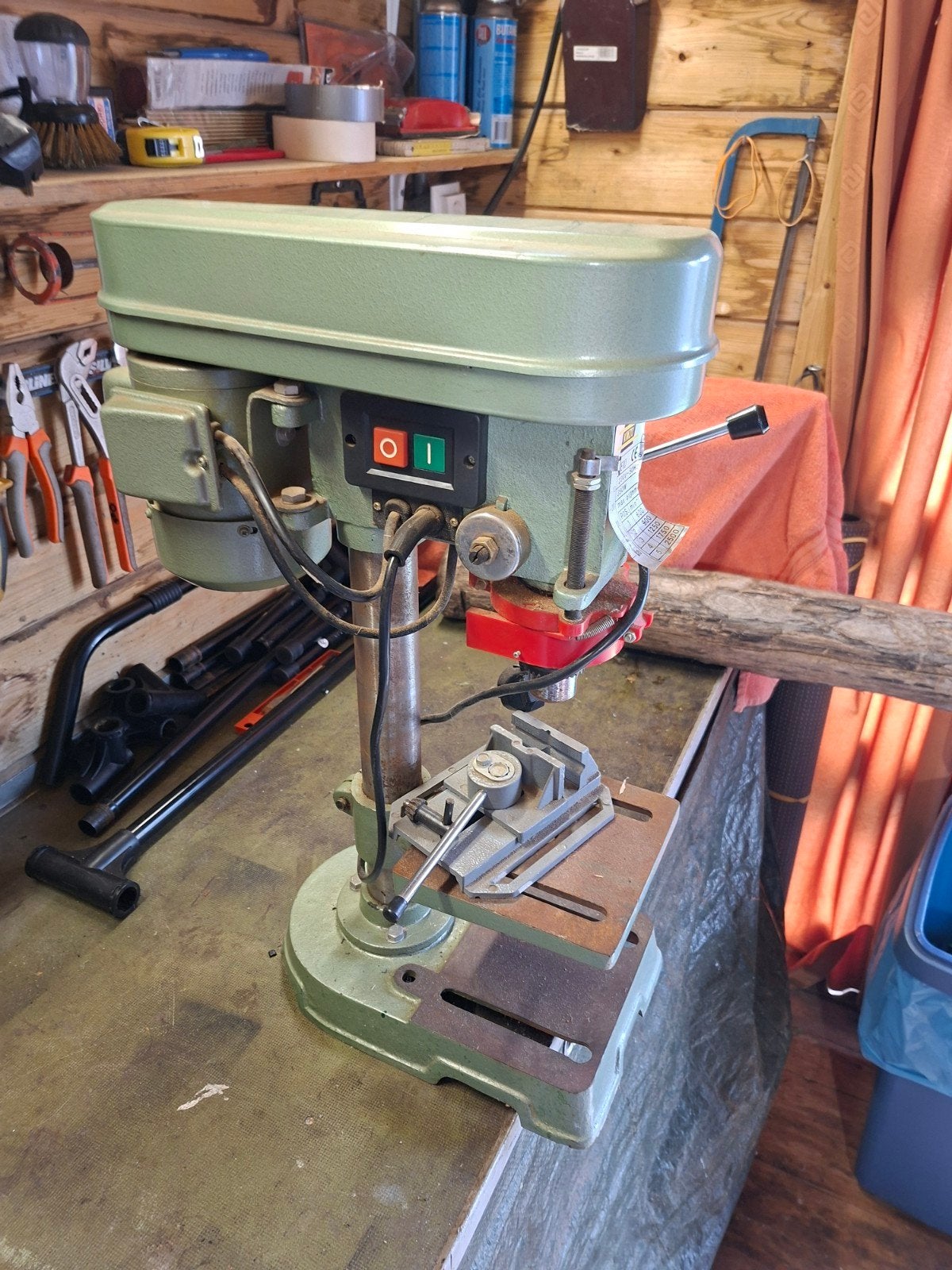 Kolomboormachine Kinzo met 13 mm kop, Ophalen, Gebruikt, Minder dan 400 watt, Kolomboormachine
