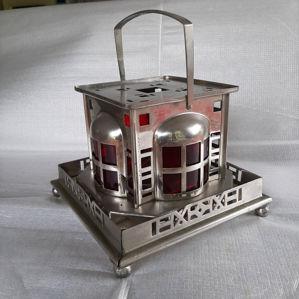 Art Deco theelicht Daalderop met onderzetter 1920/1930, Ophalen