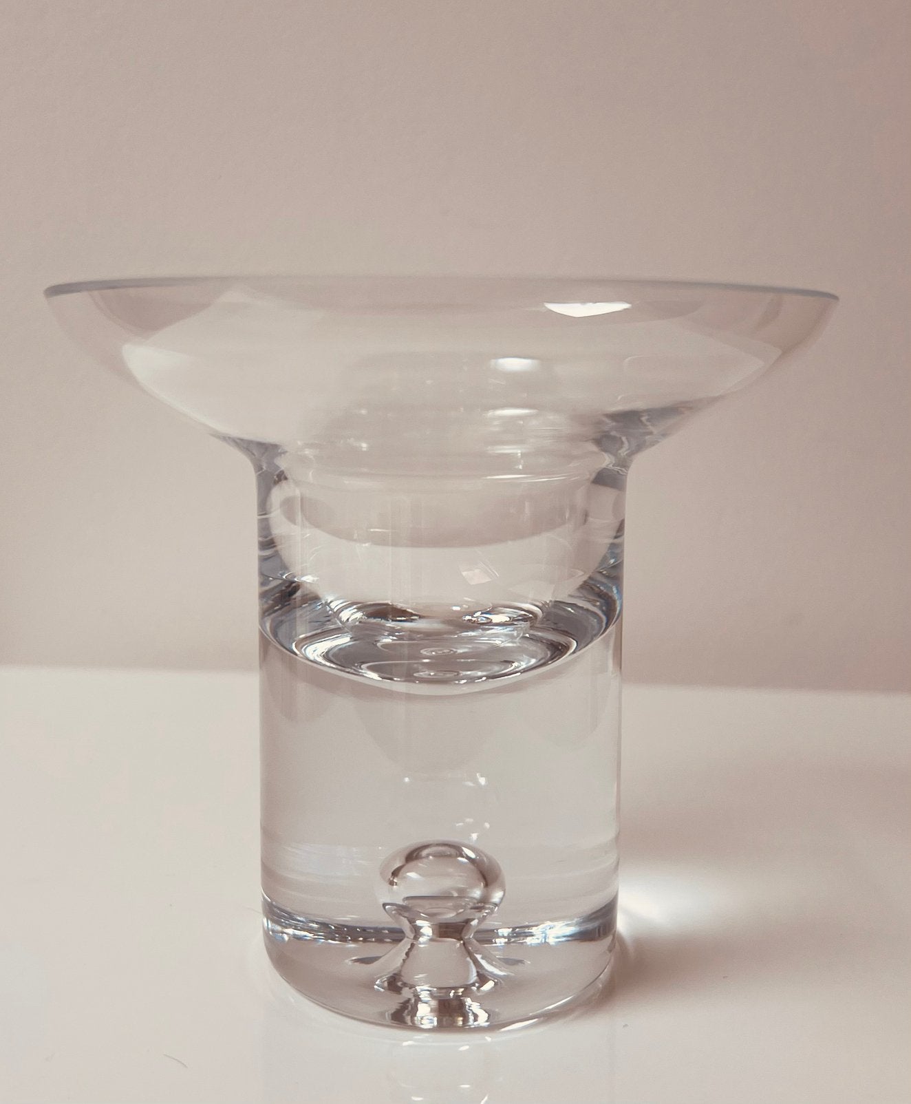 Vintage Krosno glazen kandelaar / waxinelichthouder, Ophalen