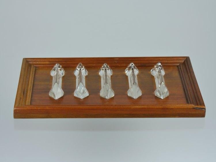 5 Kristallen messenleggers - vintage, Antiek en Kunst, Ophalen of Verzenden