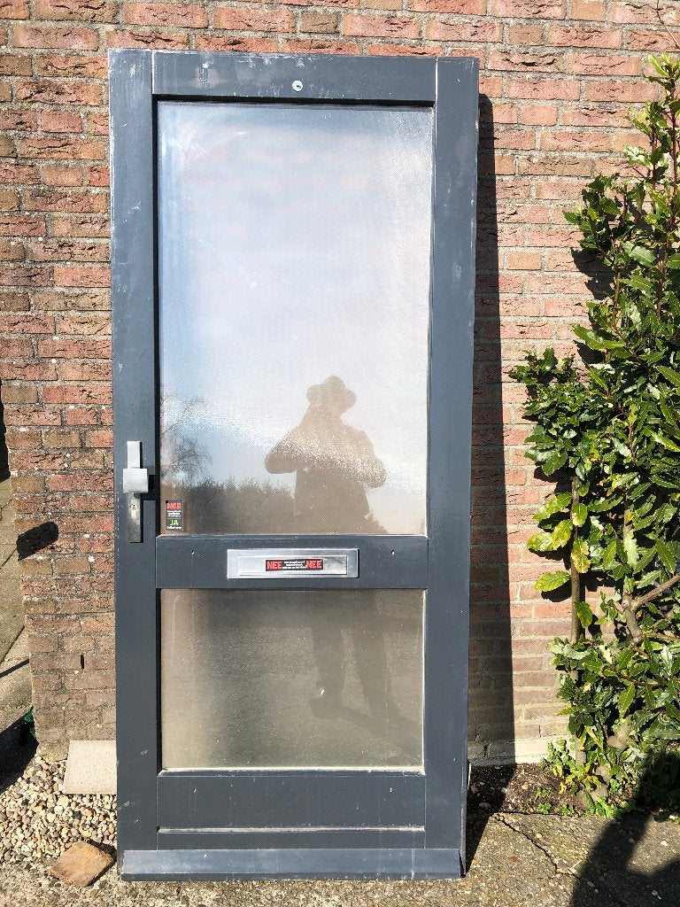 |Hardhouten voordeur| buitendeur| isolatieglas| 211,5X92,5|, Ophalen, Gebruikt, 80 tot 100 cm, Buitendeur