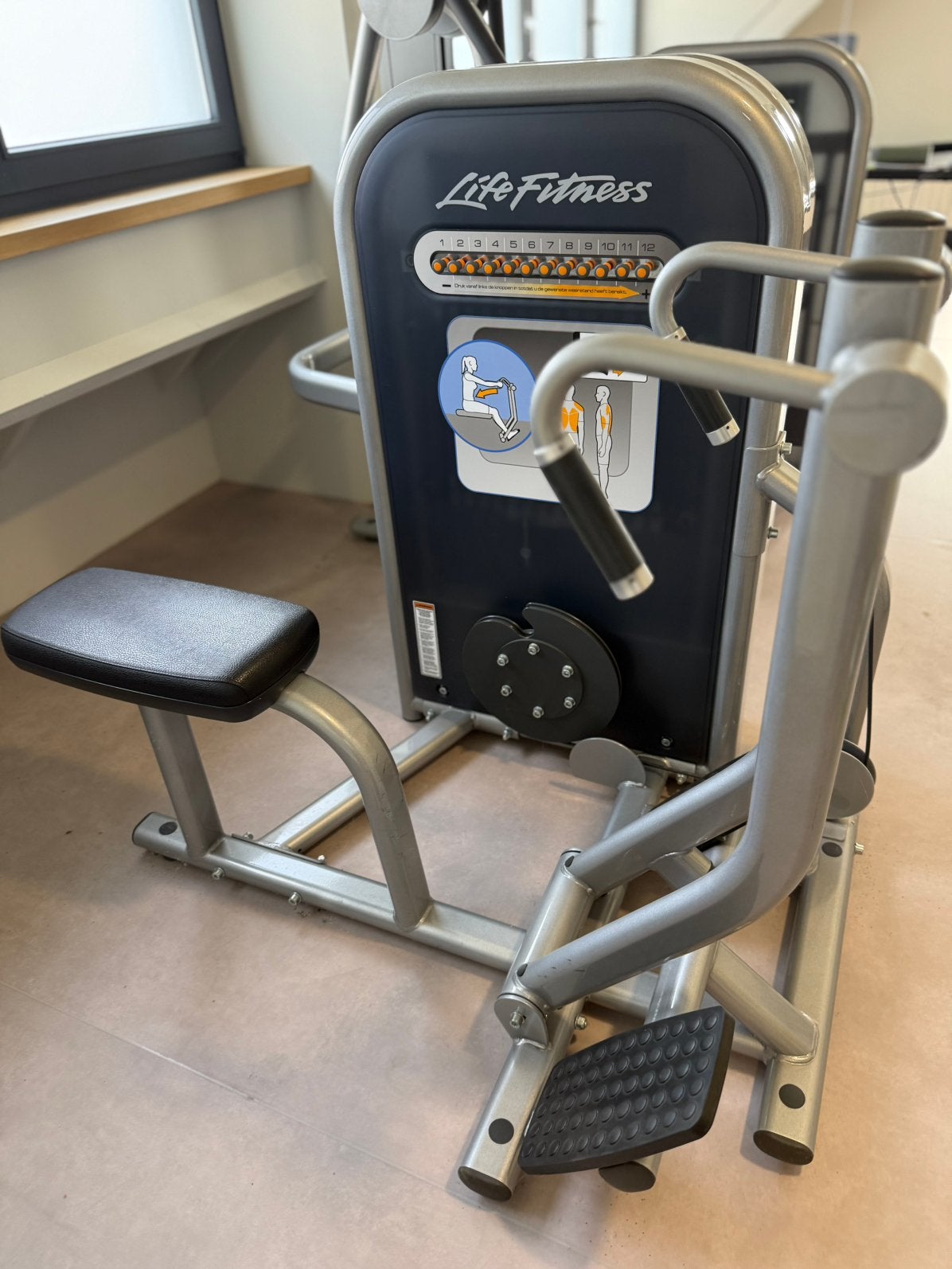 Life fitness circuit - seated row - grijs, Sport en Fitness, Ophalen, Zo goed als nieuw, Overige typen