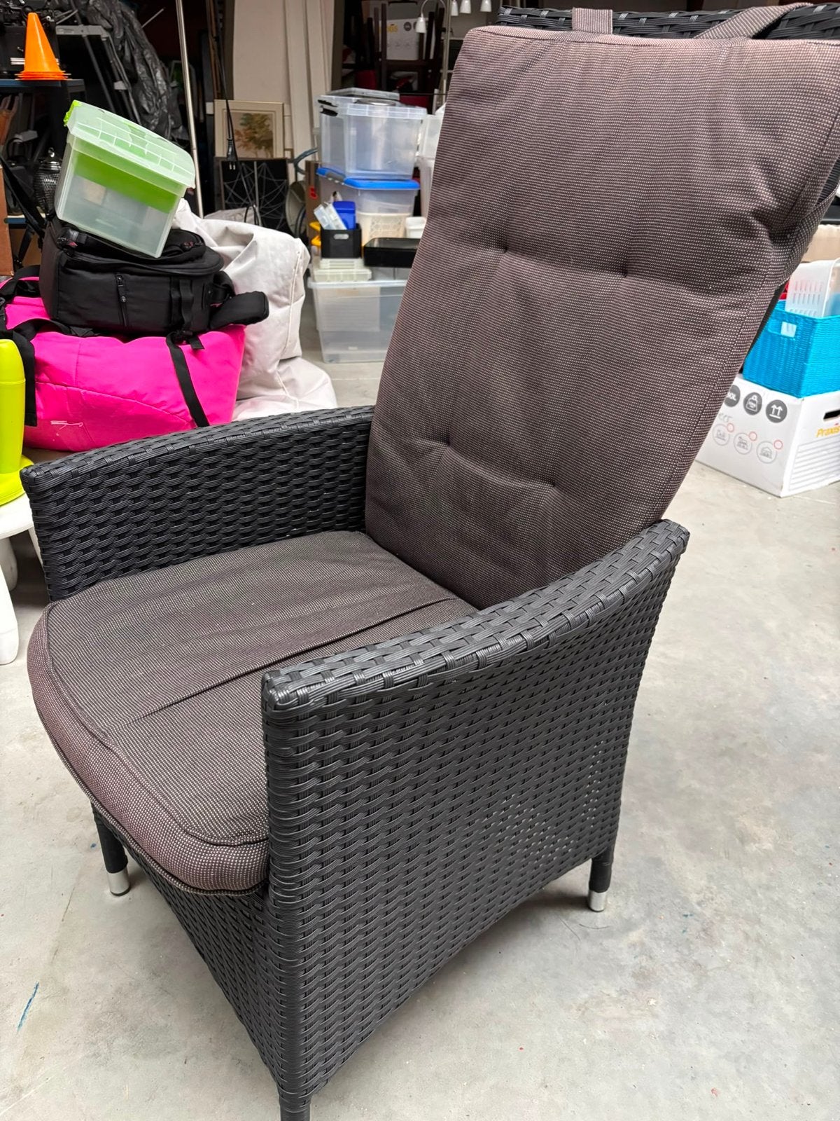 Set van 10 Jutlandia tuinstoelen met kussens, Ophalen, Gebruikt, Wicker