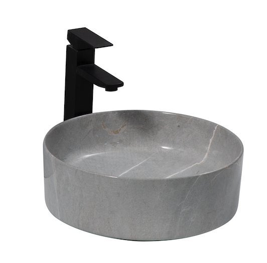 AANBIEDING! Waskom, grijs marmer, rond, modern, Venta 37, Ophalen of Verzenden, Nieuw