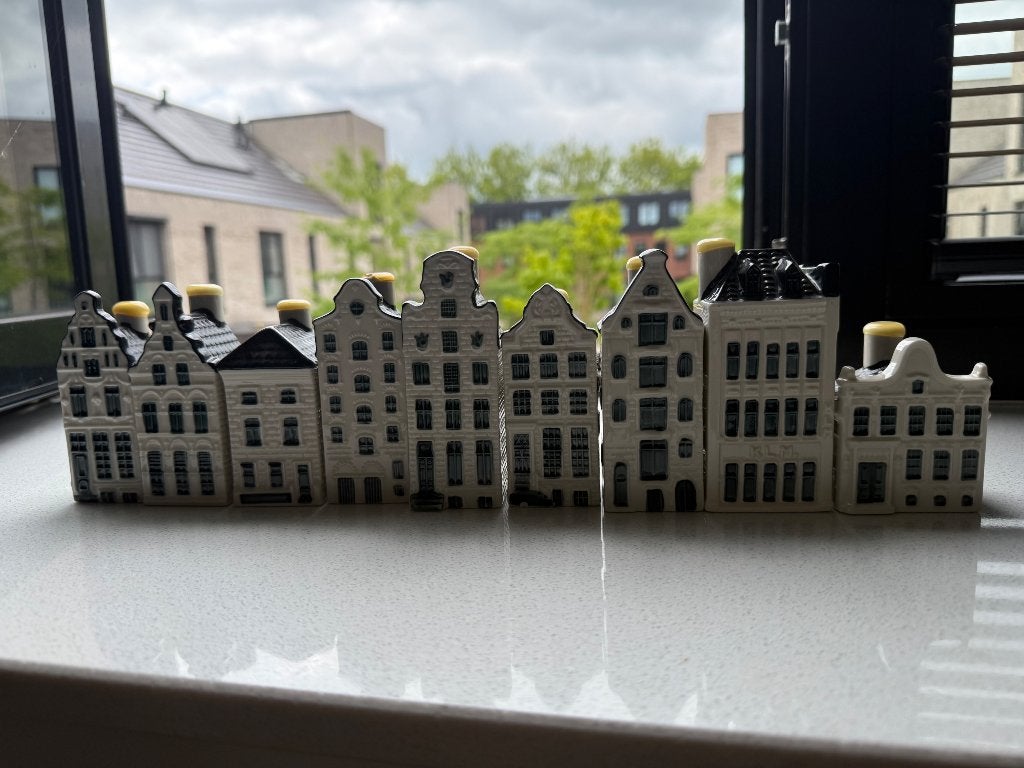 KLM delfts blauw huisjes 10, 25, 26, 33, 56, 62, 65, 75, 90, Ophalen, Gebruikt, 61 t/m 80, Gevuld