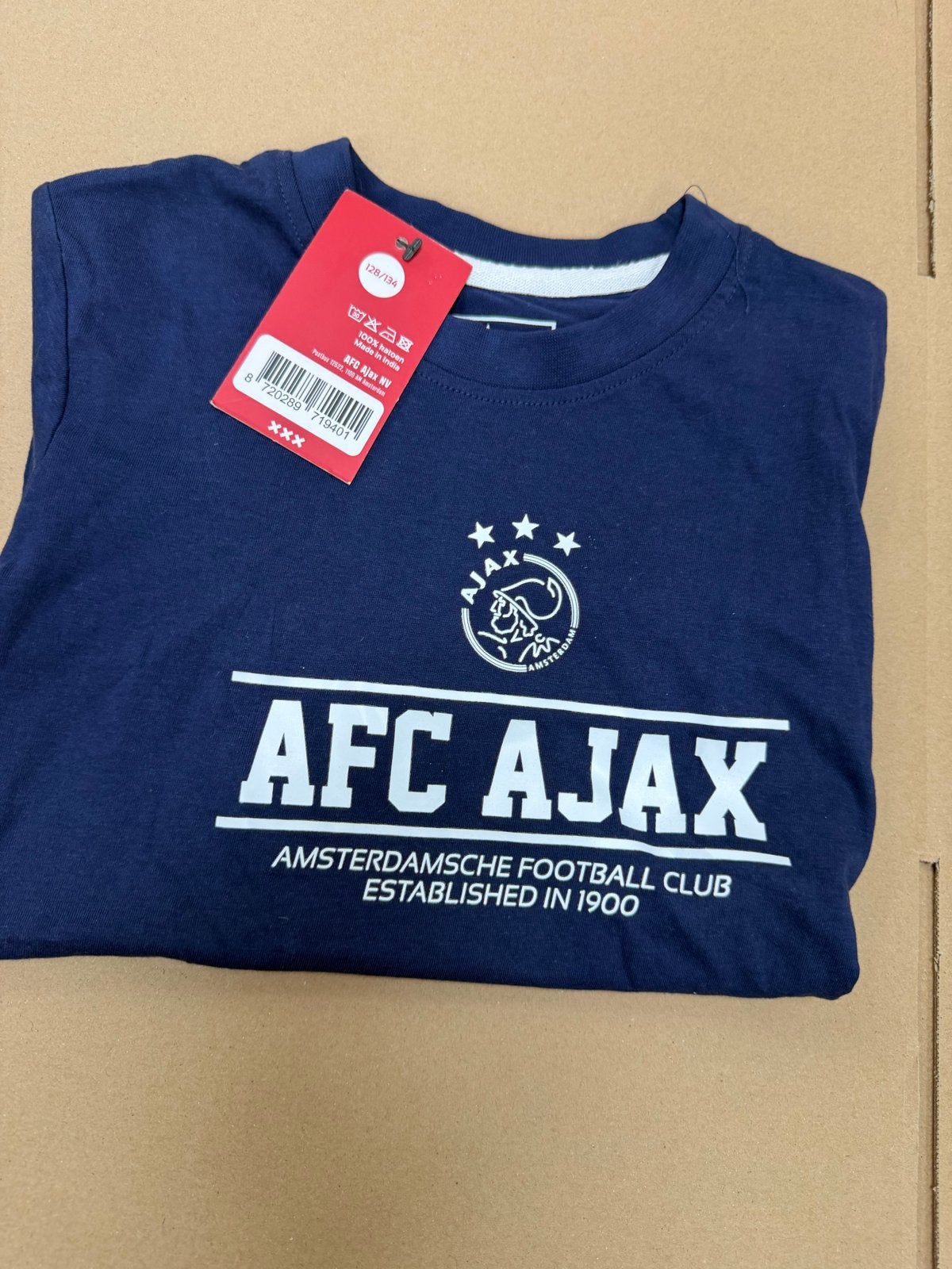 AFC Ajax T-shirt - Maat 128/134 - Nieuw met kaartjes, Ophalen of Verzenden, Nieuw, Jongen of Meisje, Shirt of Longsleeve