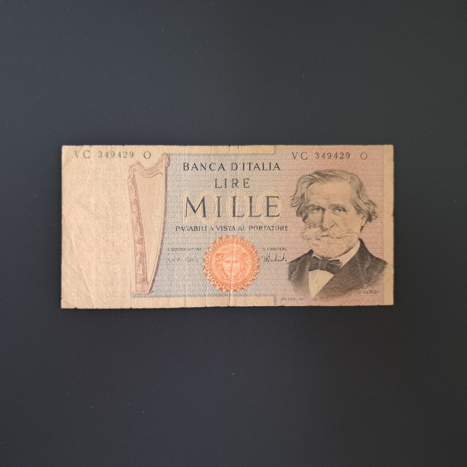 1000 lira Italië #030, Ophalen of Verzenden, Italië, Los biljet
