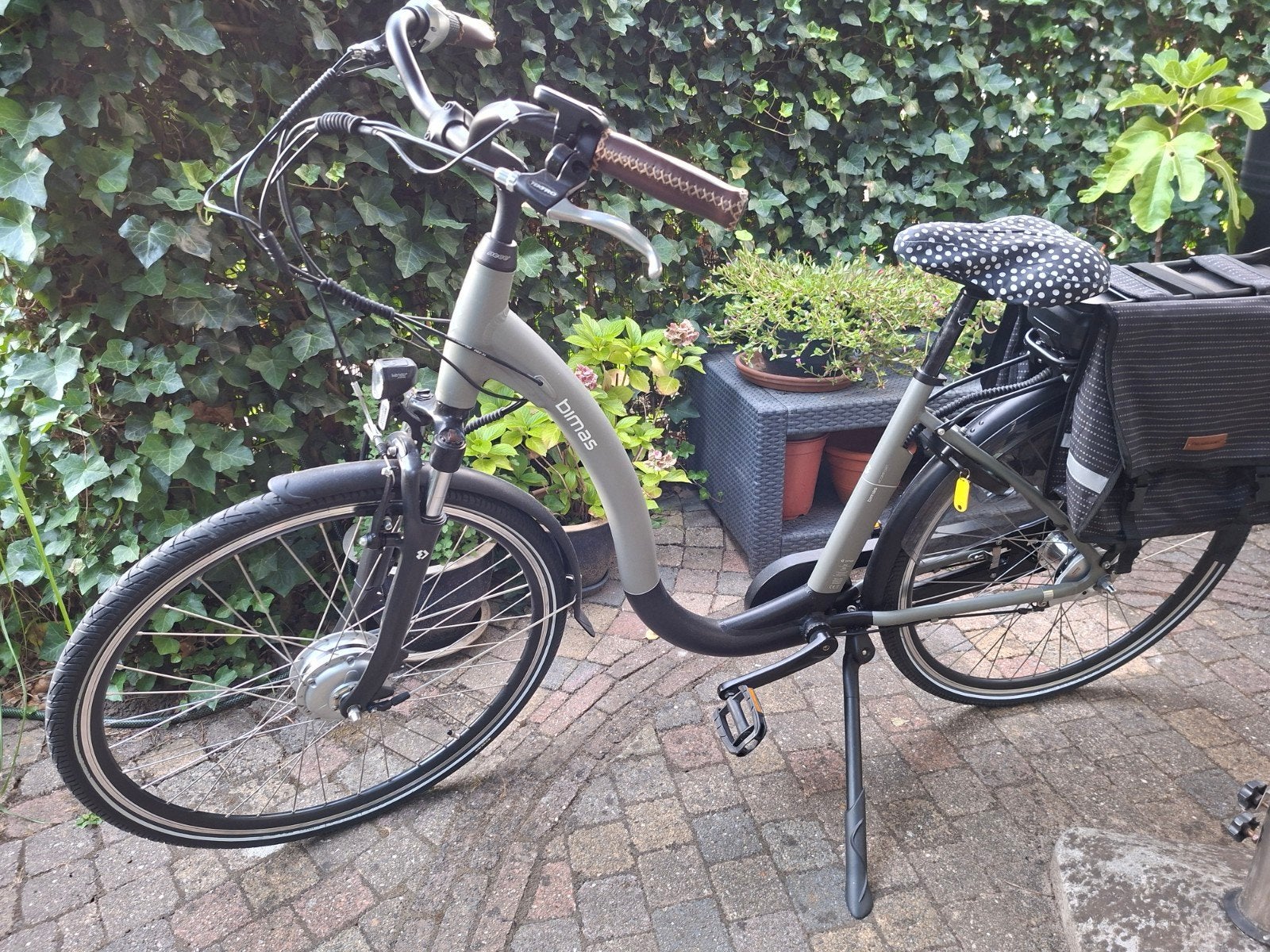Bimas elektrische fiets met Bafang motor en fietstassen, Overige merken, Ophalen of Verzenden, Zo goed als nieuw, 47 tot 51 cm