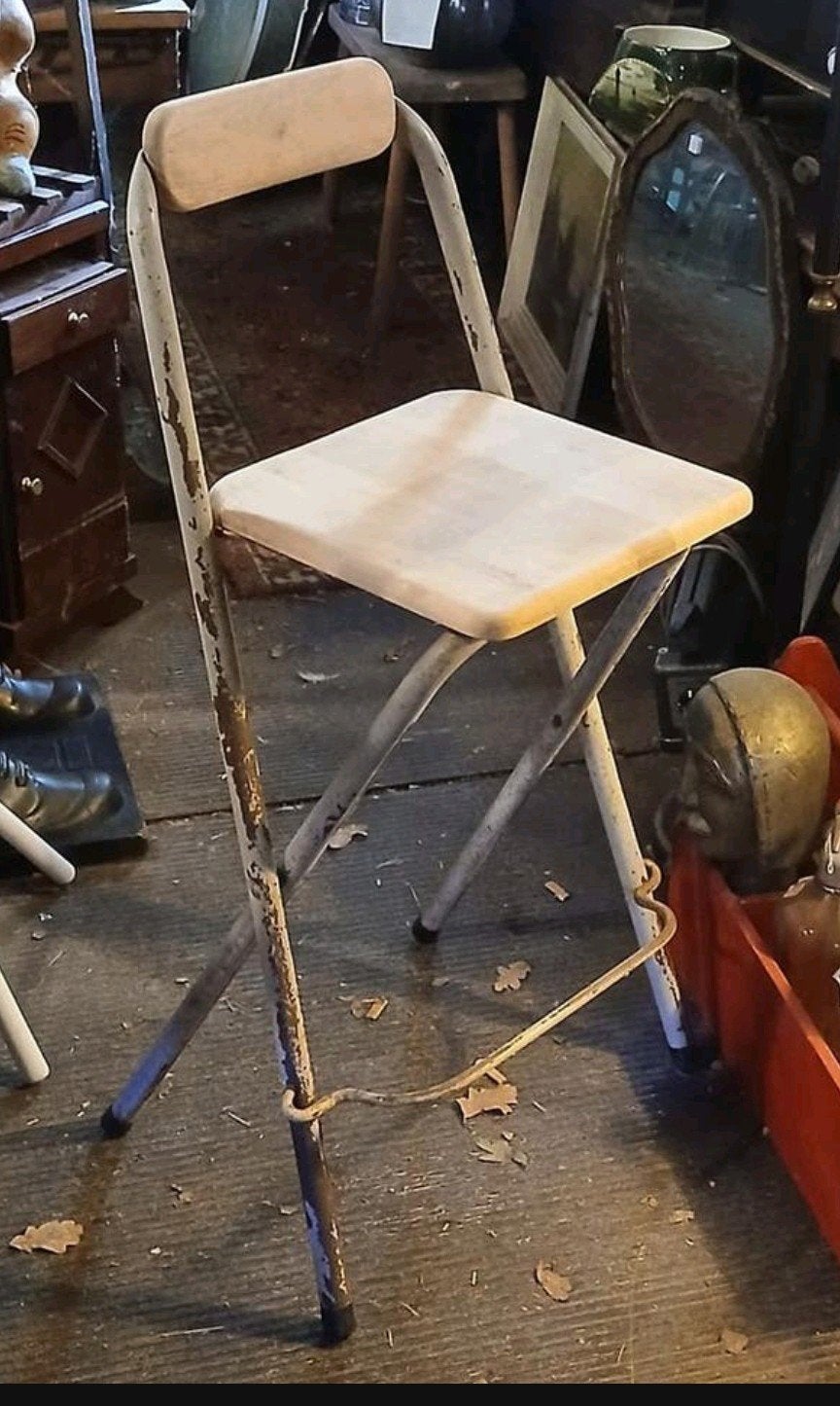 Vintage IKEA Krukken - Hout & Staal, Huis en Inrichting, Krukjes, Ophalen of Verzenden, Gebruikt, Hout