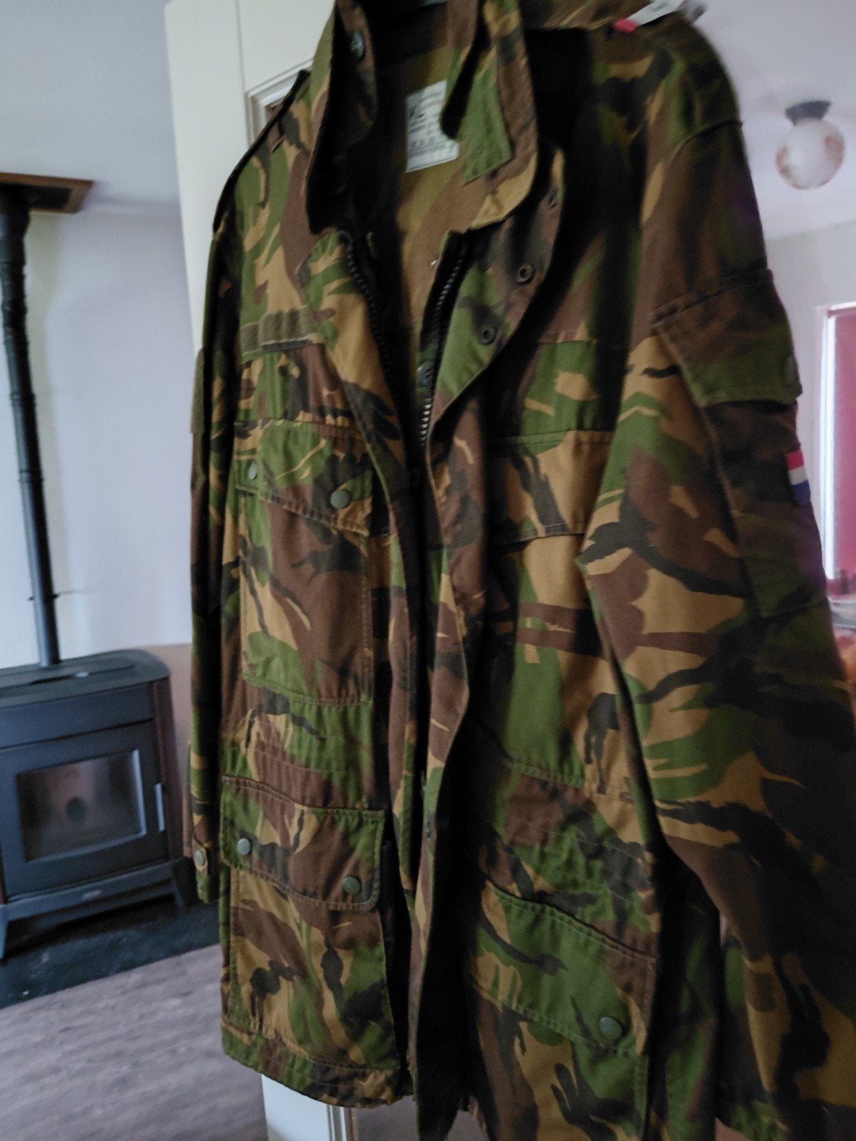 KLM Kleding Camouflage Jas - NATO Maat 8080/9600, Ophalen of Verzenden, Landmacht, Nederland, Kleding of Schoenen