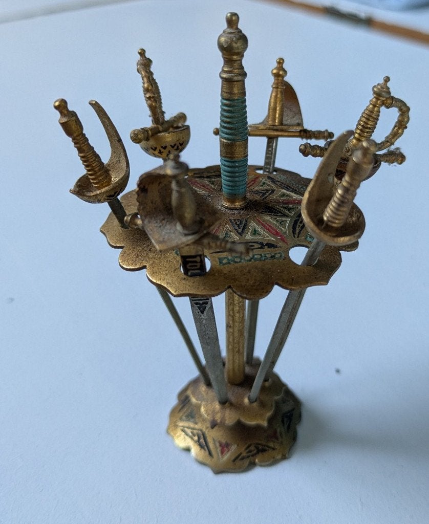 Vintage Toledo zwaard prikkers Jaren 60, Ophalen of Verzenden