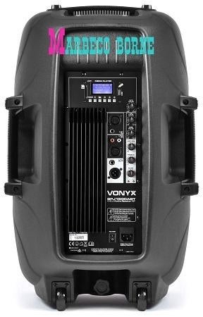 Luidspreker aktief, Speaker, SPJ1500ABT-MP3, USB,SD 15" 800W, Audio, Tv en Foto, Overige merken, Vonyx, Overige typen, Nieuw