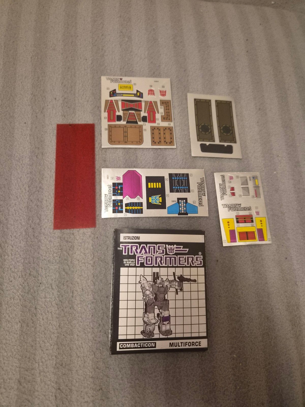 Transformers G1 Combaticon Multiforce Instructies & Stickers, Verzamelen, G1, Ophalen of Verzenden, Nieuw, Decepticons