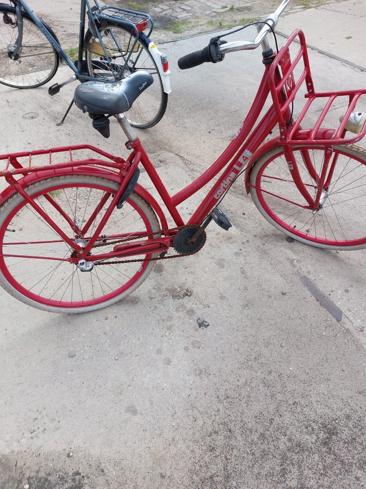 Cortina U4 Transportfiets Dames Rood, Fietsen en Brommers, Fietsen | Dames | Damesfietsen, Overige merken, Terugtraprem, Ophalen of Verzenden
