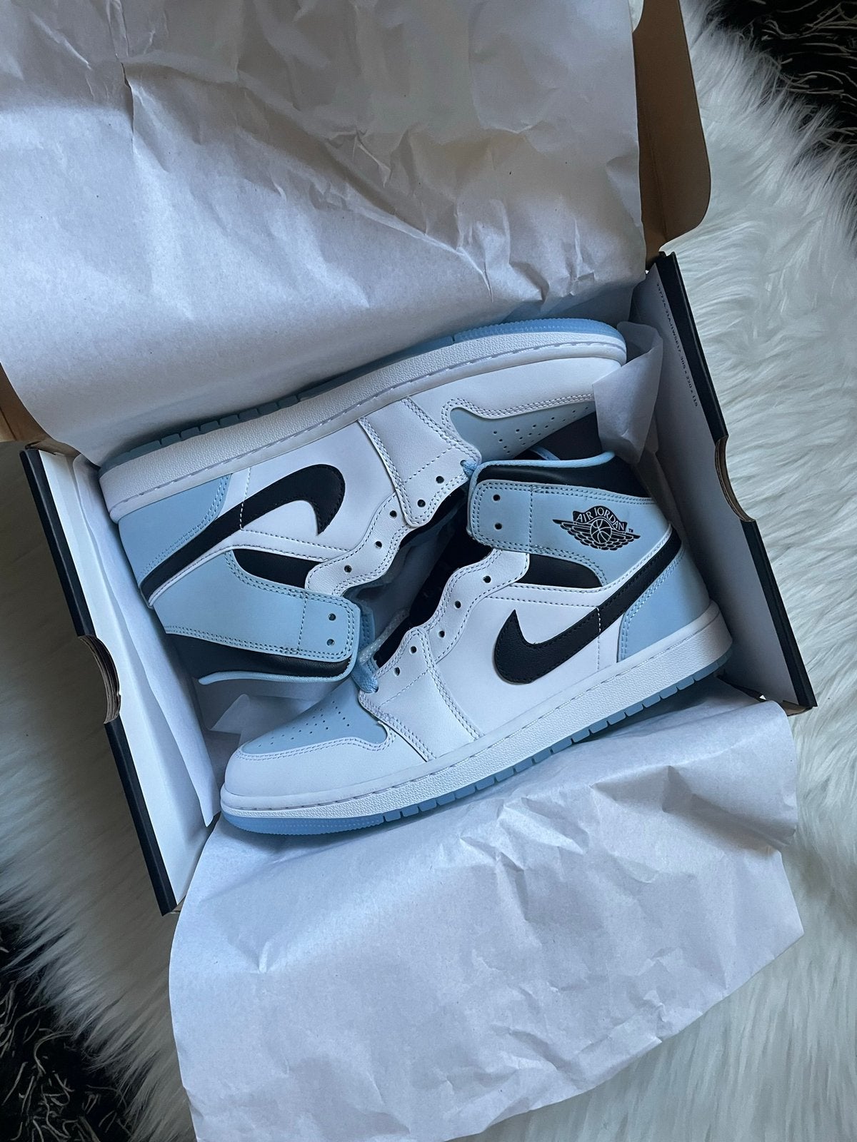 Nike Air Jordan 1 Mid Ice Blue 42, Blauw, Nike, Nieuw, Ophalen of Verzenden