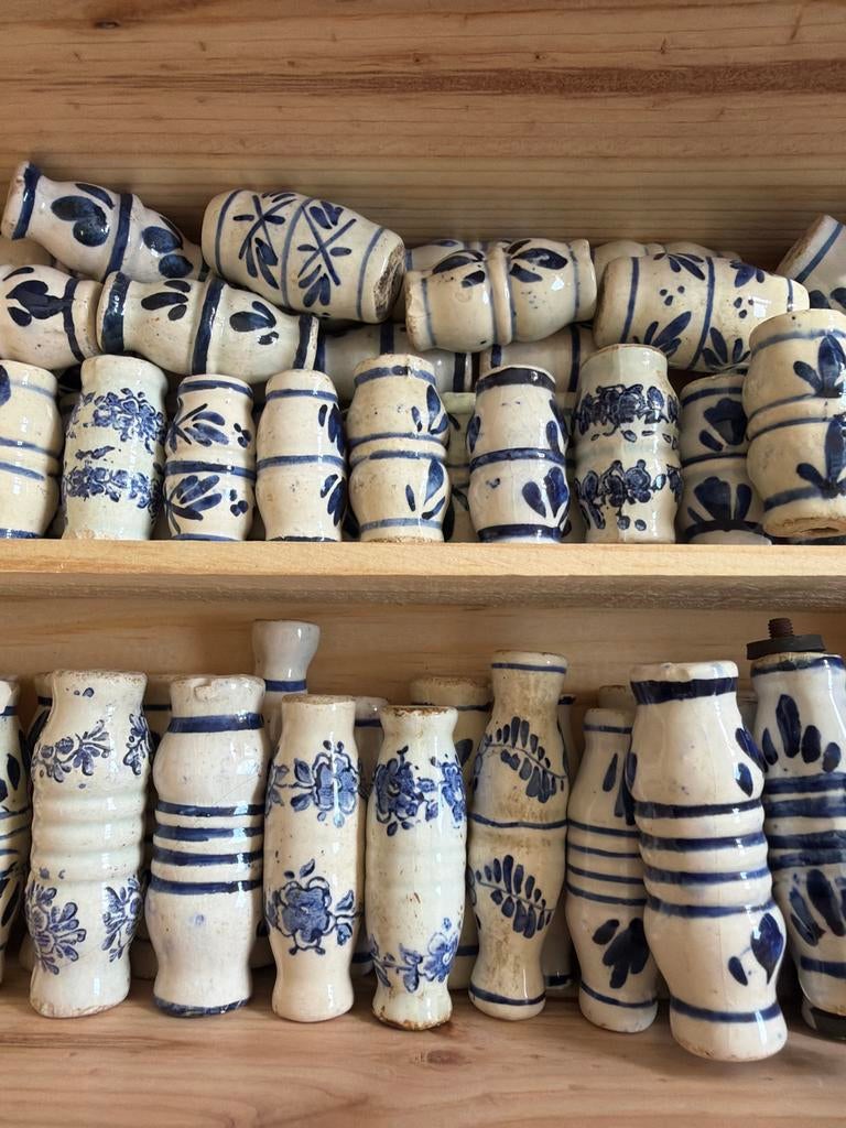 Vintage Delfts Blauw Keramische Onderdelen, Ophalen of Verzenden