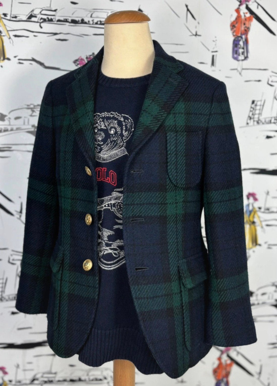 Ralph Lauren kleding maat 10-12: trui blazer beer overhemd, Verzenden, Trui of Vest, Zo goed als nieuw, Ralph Lauren