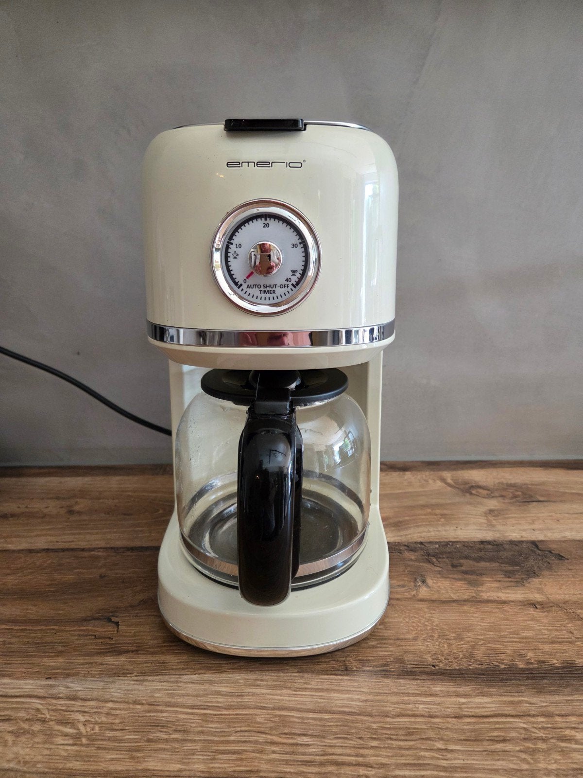 Emerio Koffiezetapparaat - Retro Design - Crème, 10 kopjes of meer, Koffiemachine, Gemalen koffie, Ophalen of Verzenden