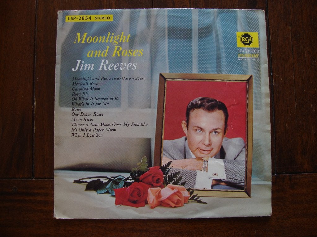 LP Jim Reeves / Moonlight and roses (1964), LP, Gebruikt, Pop, Ophalen of Verzenden