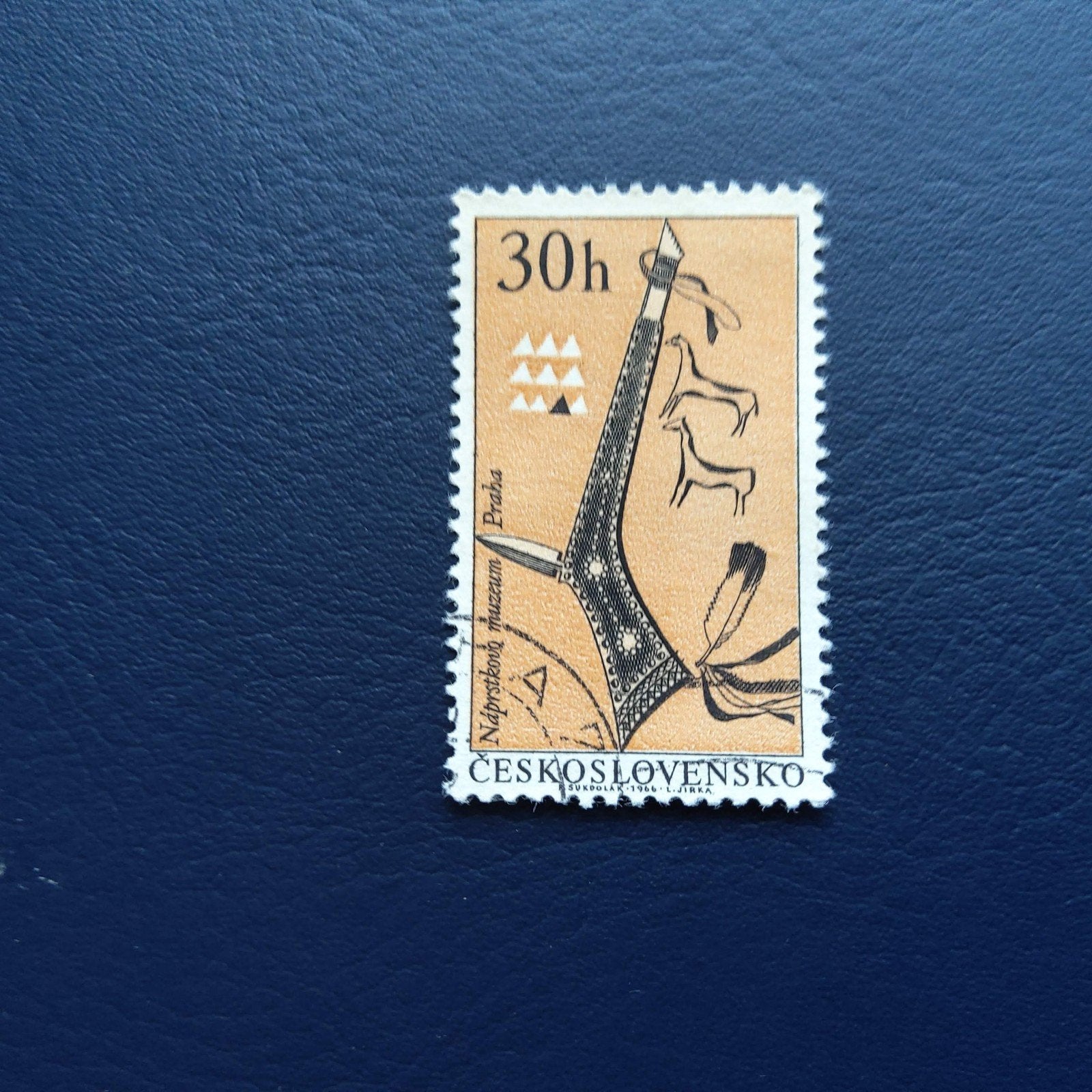 Tsjechoslowakije 30h postzegel - Nápstkovo Muzeum Praag, Postzegels en Munten, Postzegels | Europa | Overig, Ophalen of Verzenden