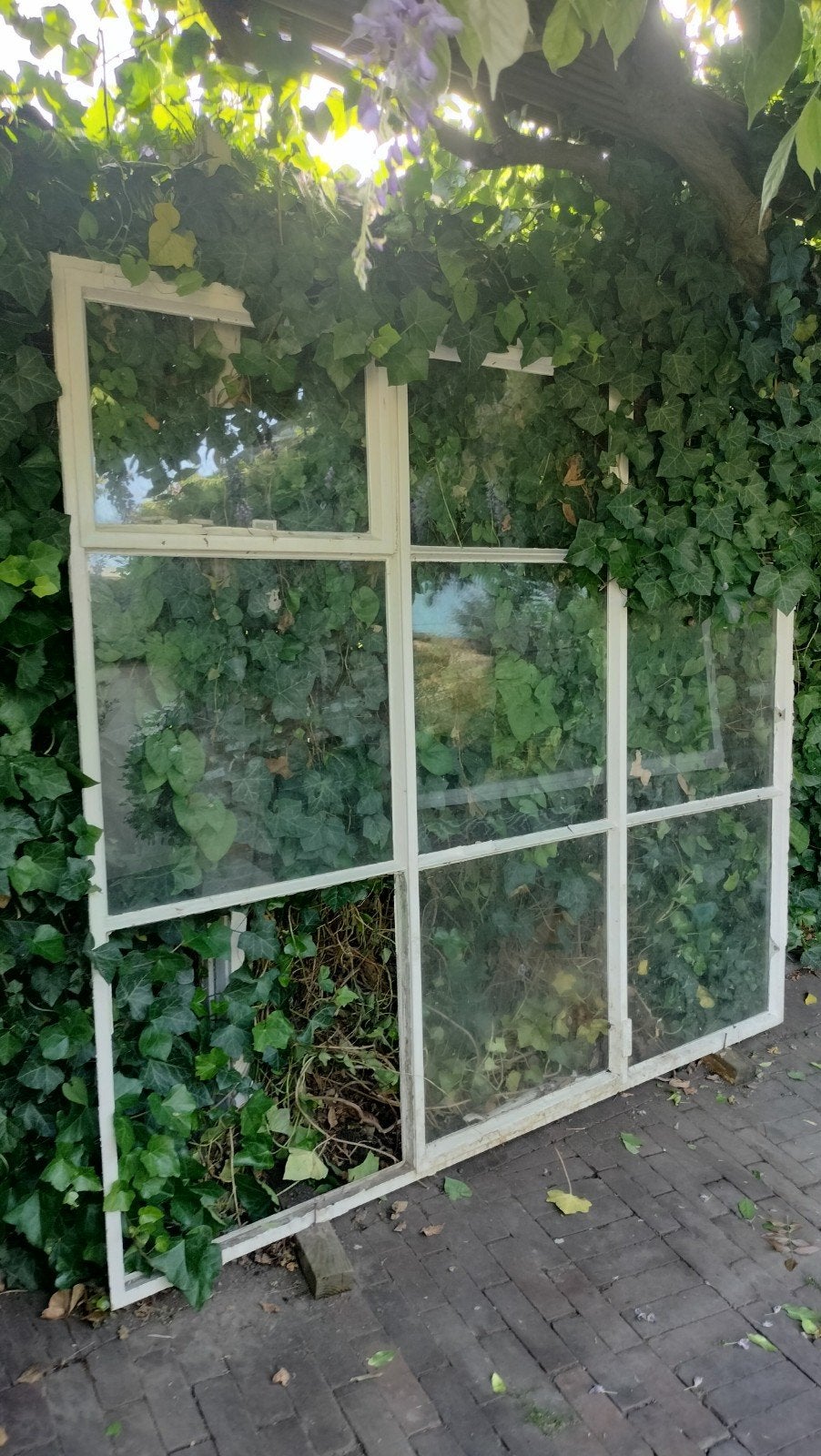 Groot industrieel staalraam met kiepraam en deur, Ophalen, Gebruikt, Glas, Overige typen