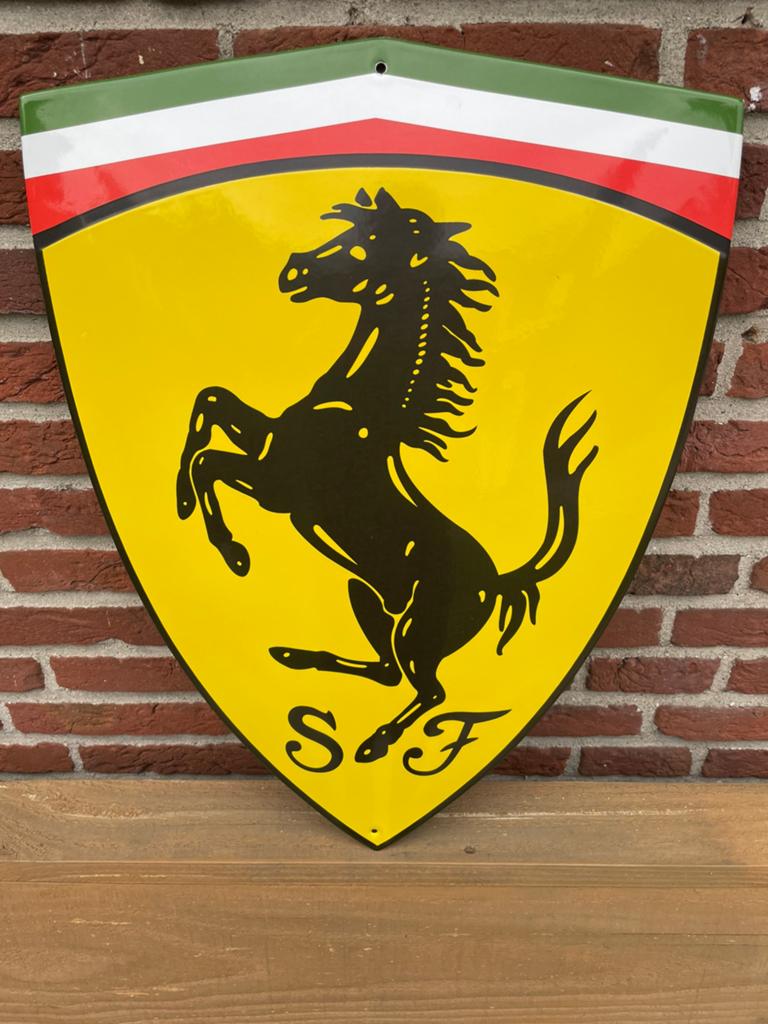 Ferrari emaille bord ( 50 x 38 cm ), Ophalen of Verzenden, Reclamebord