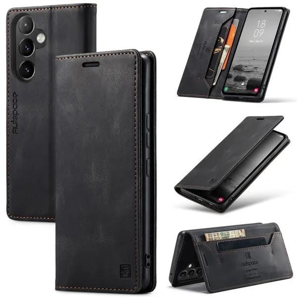 Luxe Wallet Case + Screenprotector voor Galaxy A54 _ Zwart, Telecommunicatie, Mobiele telefoons | Hoesjes en Frontjes | Blackberry