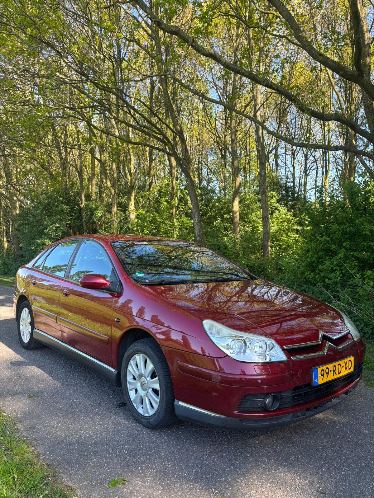 Citroën C5 2.0I 16V Ligne Business AUT 2005 Rood NAP, Automaat, Zwart, 4 cilinders, 700 kg