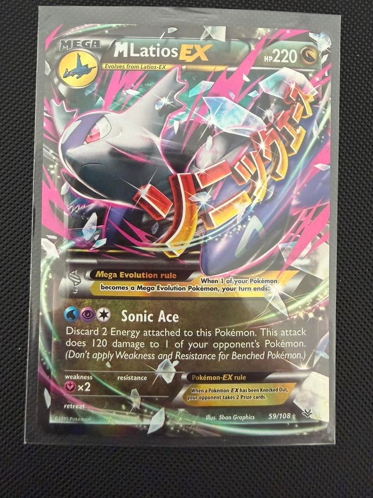 Pokemon kaart - mega latios ex, Ophalen of Verzenden, Zo goed als nieuw