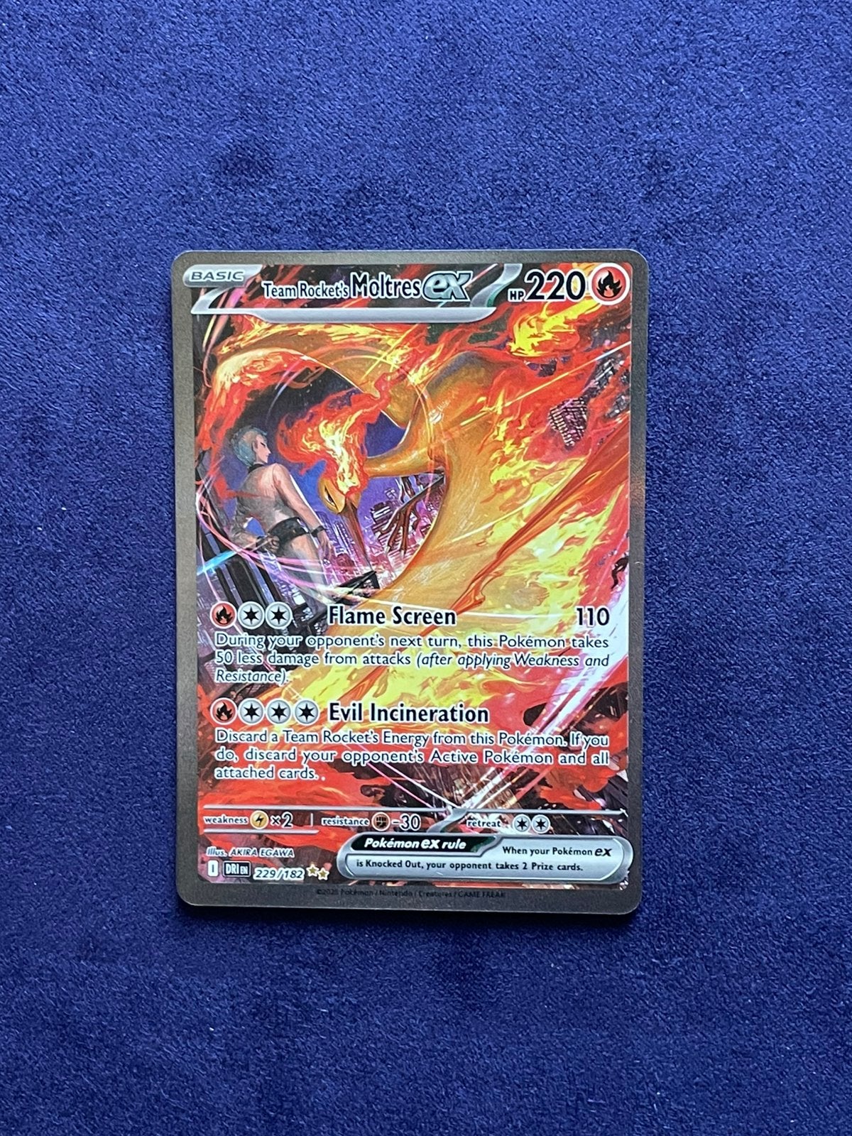 Team Rocket's Moltres ex Pokémon Kaart - Near Mint, Ophalen of Verzenden, Nieuw, Losse kaart