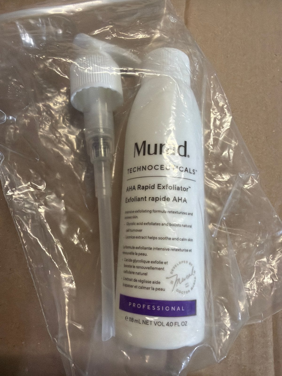 Murad AHA Rapid Exfoliator - Nieuw in verpakking, Gehele gezicht, Nieuw, Ophalen of Verzenden, Nvt