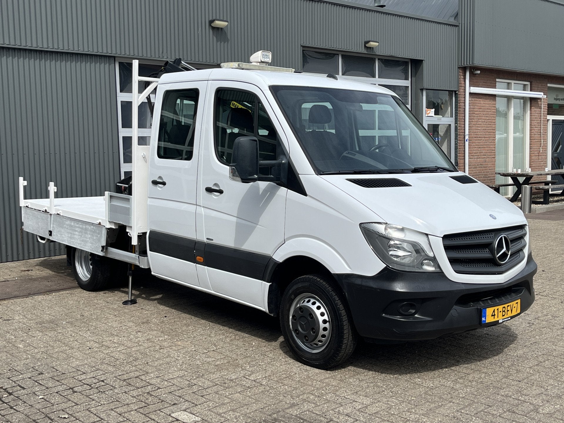 Mercedes-Benz Sprinter 513 CDI 130pk DC Laadkraan Hiab 017T, Automaat, Stof, 4 cilinders, Wit