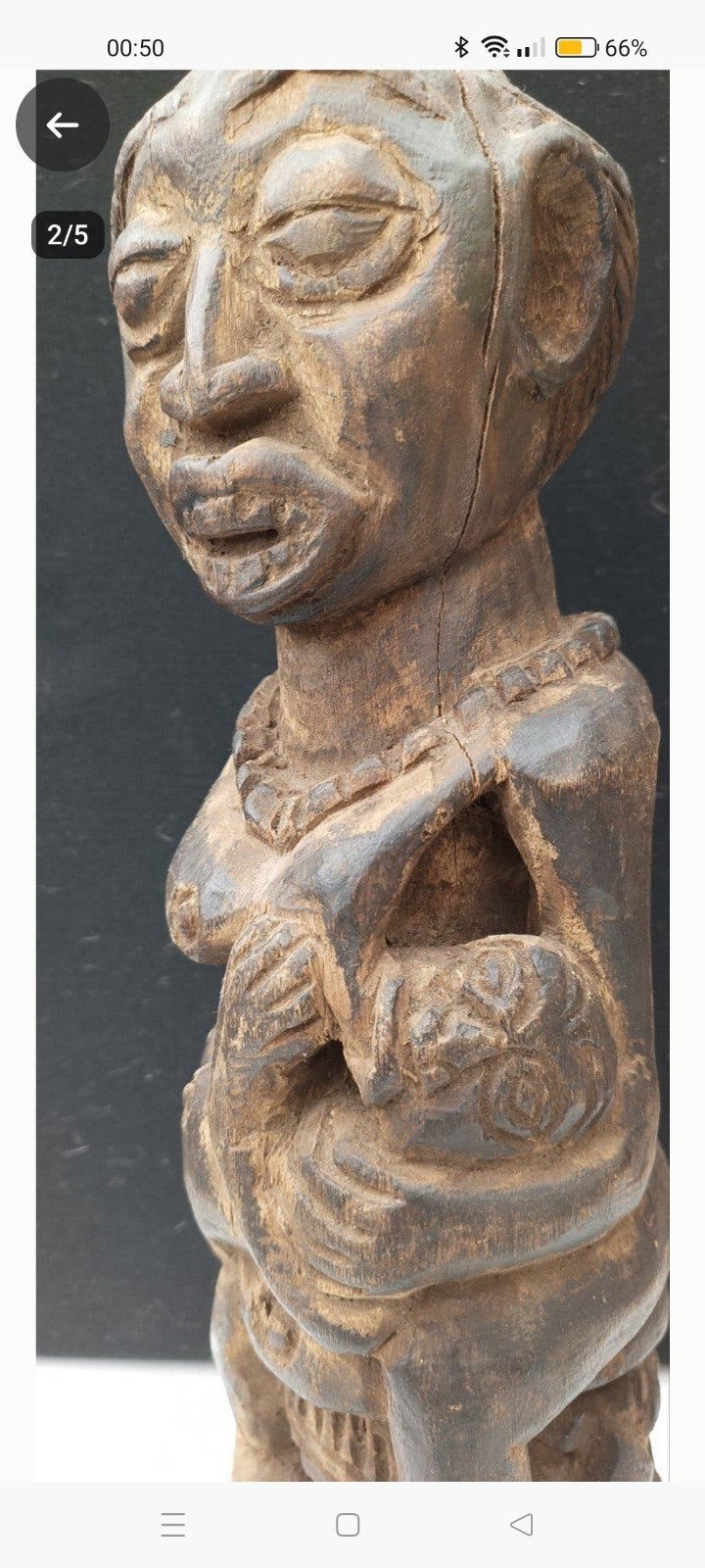 orgineel Hout antiek Afrikaans beeld, Ophalen of Verzenden