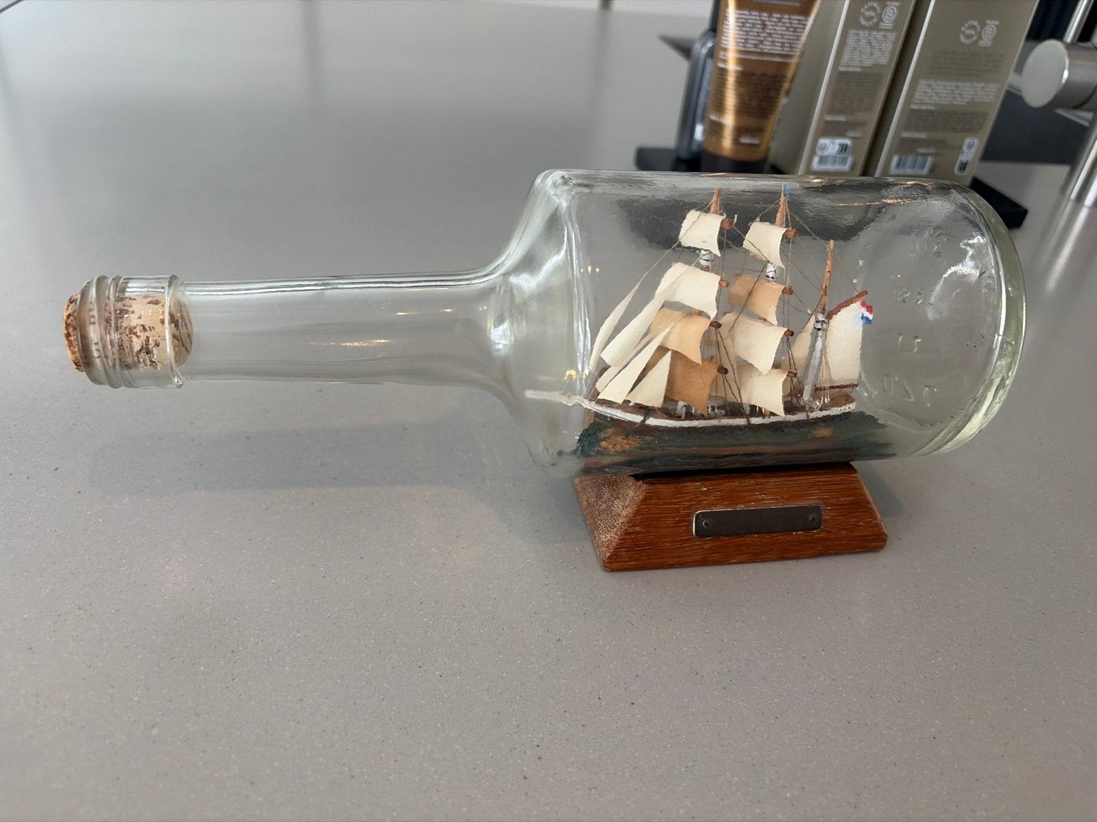 Scheepje in fles - Decoratief object, Antiek en Kunst, Ophalen