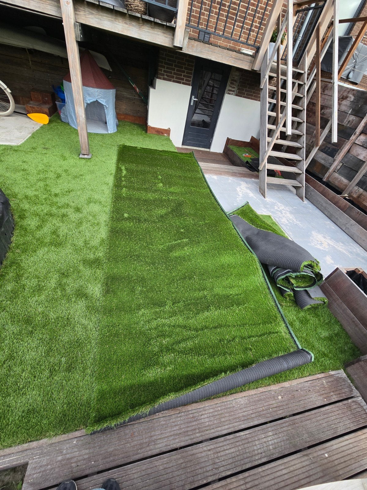 Kunstgras Natural Mason 46 mm, reststrook 150cm x 430cm, Tuin en Terras, Ophalen, Nieuw, Minder dan 10 m²