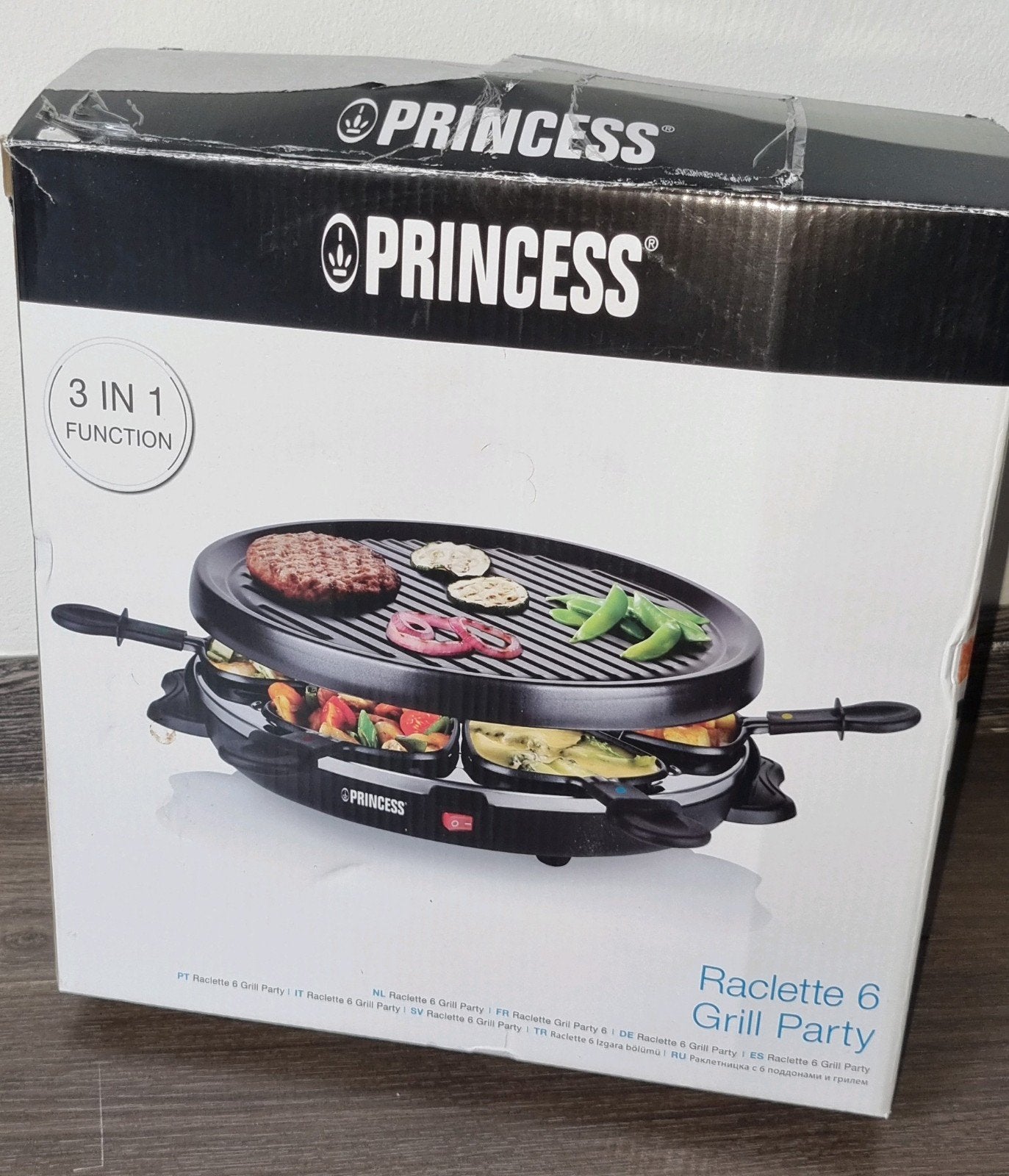 Princess Raclette 6 Grill Party - 3-in-1 Functie, Ophalen of Verzenden, Nieuw