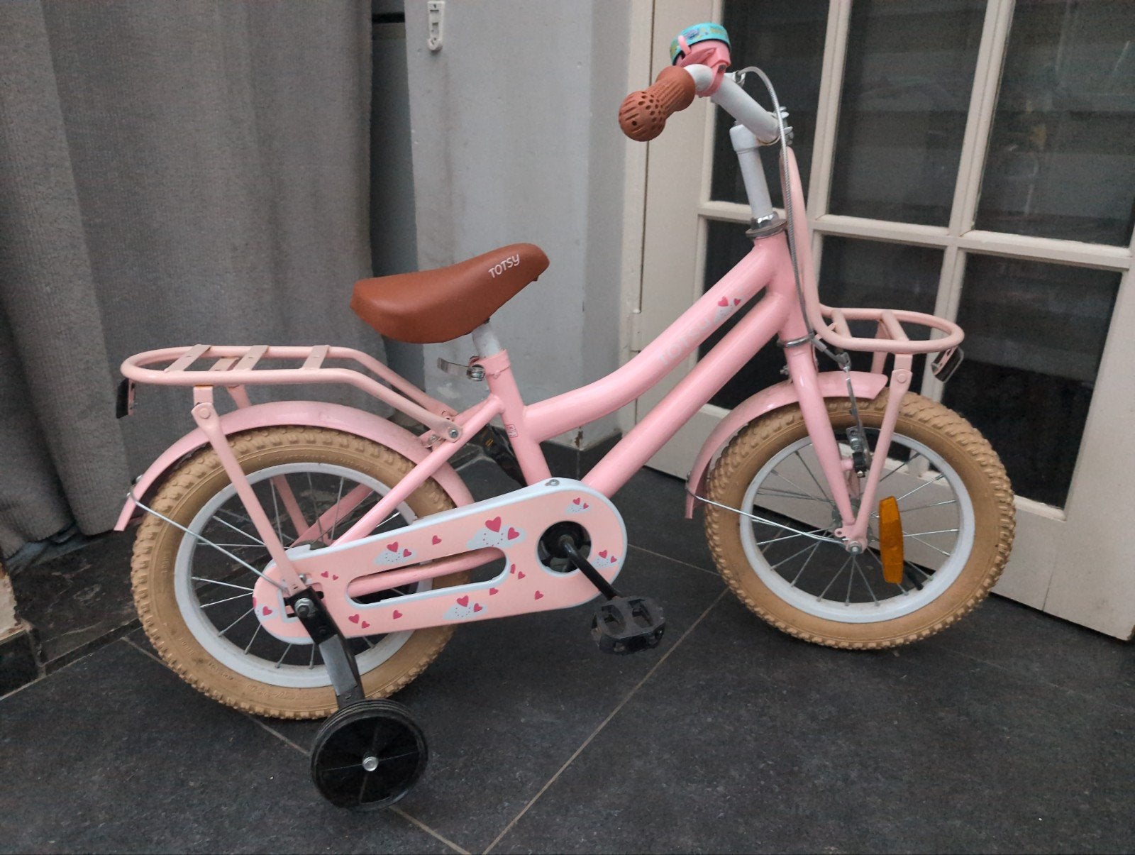 kinderfiets, Fietsen en Brommers, Ophalen, Zo goed als nieuw, Minder dan 16 inch, Zijwieltjes