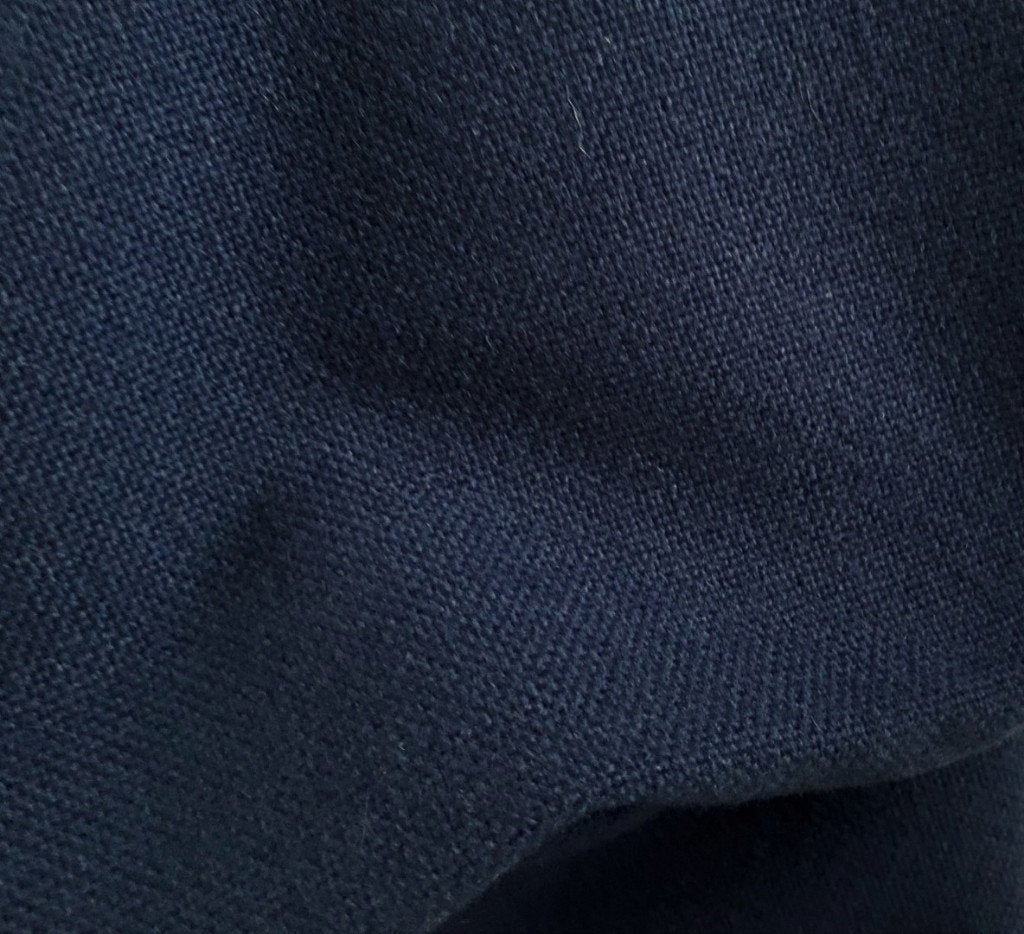 Gabriel Interglobe Wool 66104 Dark Blue; restant meubelstof, Wol, Blauw, 120 cm of meer, Nieuw