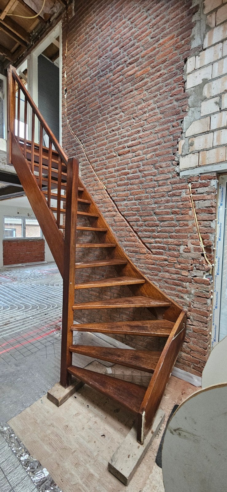 Hardhouten trap, Ophalen, Gebruikt, 2 tot 4 meter