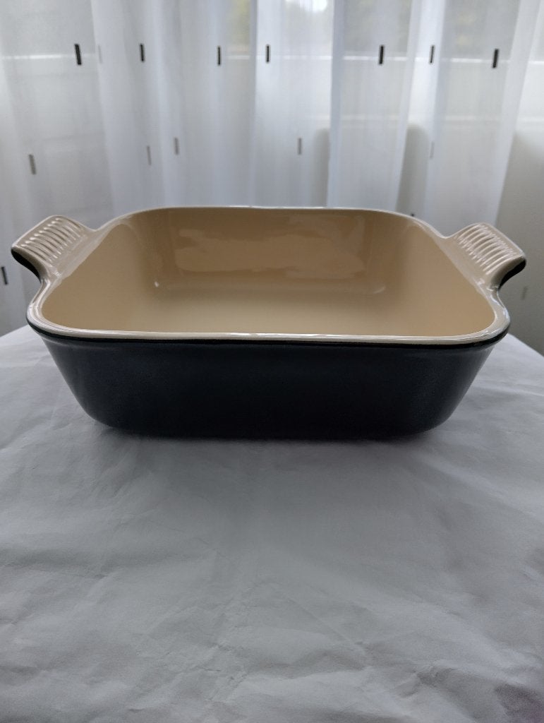 LE CREUSET OVENSCHAAL ZWART VIERKANT🧑🏻‍🍳, Huis en Inrichting, Keuken | Potten en Pannen, Ophalen, Overige typen, Le Creuset