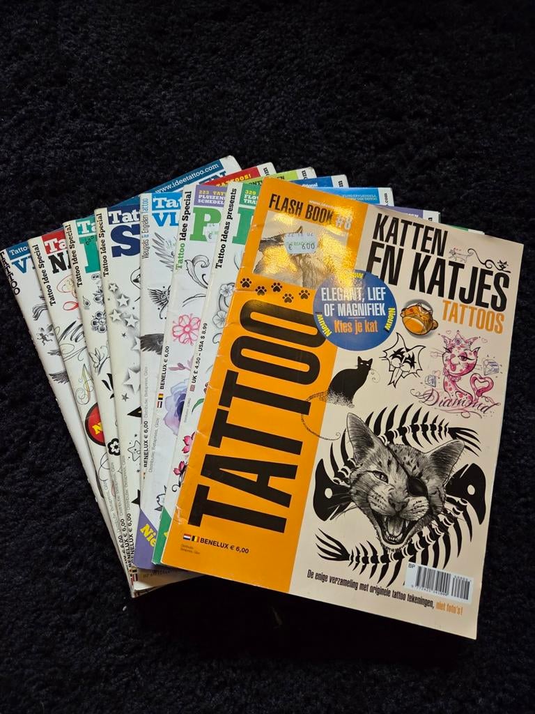 Tattoo Idee boeken 9 grote en 46 kleine, Boeken, Tijdschriften en Kranten, Ophalen, Zo goed als nieuw