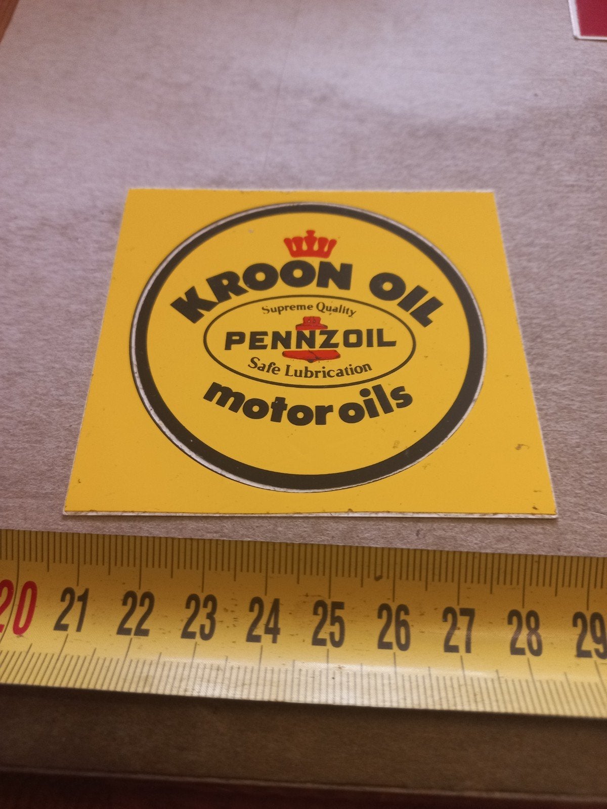 Vintage Kroon Oil Pennzoil motorolie sticker, Ophalen of Verzenden