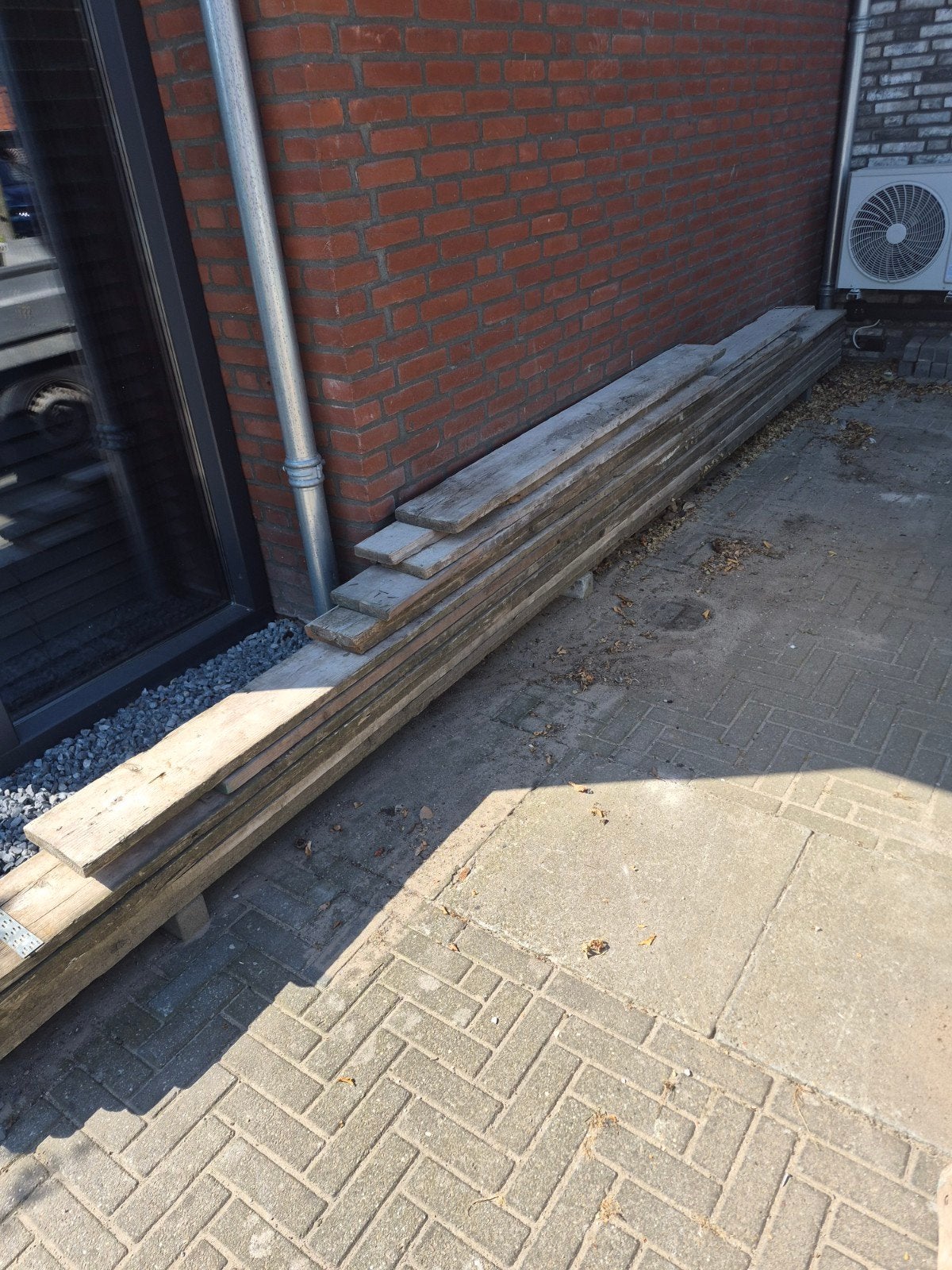 gebruikte steigerplanken, Doe-het-zelf en Verbouw, Hout en Planken, Ophalen, 25 tot 50 mm, Plank, Steigerhout