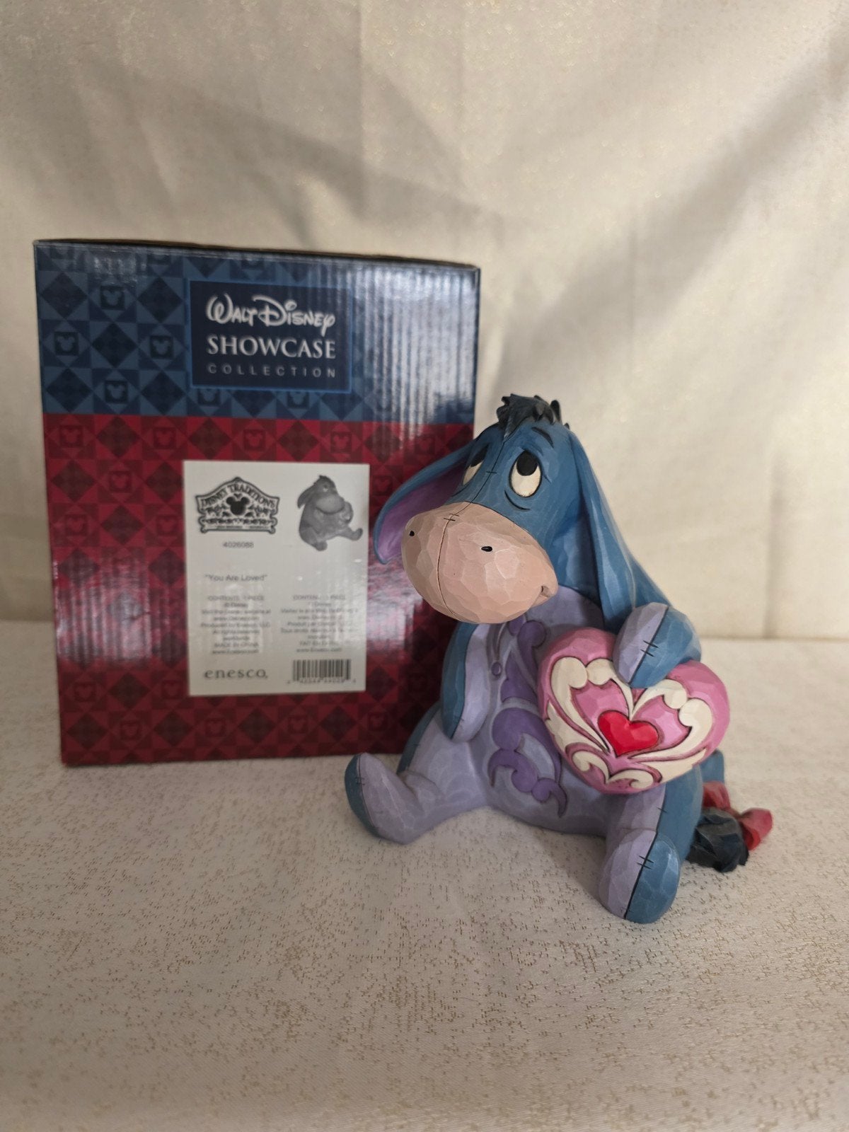 Disney traditions Eeyore Beeldje met Hart, Ophalen of Verzenden, Winnie de Poeh of vrienden, Zo goed als nieuw, Beeldje of Figuurtje