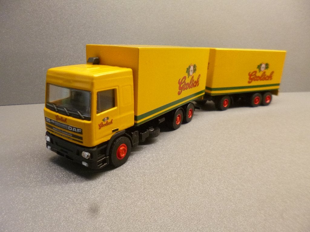 Daf 95 Space Cab Grolsch Lion met aanhanger, Hobby en Vrije tijd, Ophalen of Verzenden, Zo goed als nieuw, Bus of Vrachtwagen