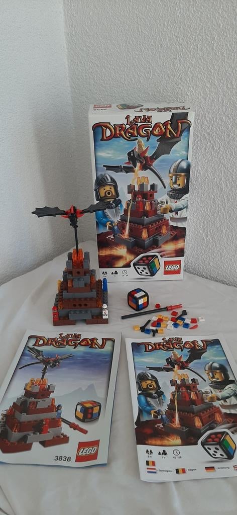 Lego Lava Dragon 3838 Bordspel - Compleet met doos, Ophalen of Verzenden, Zo goed als nieuw, Complete set, Lego